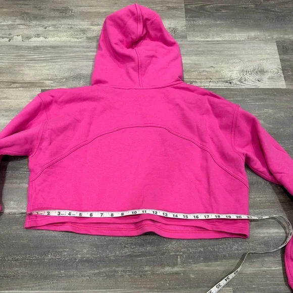 NEW with tags Lululemon All Yours Cropped Hoodie Sonic Pink - Picture 6 of 10